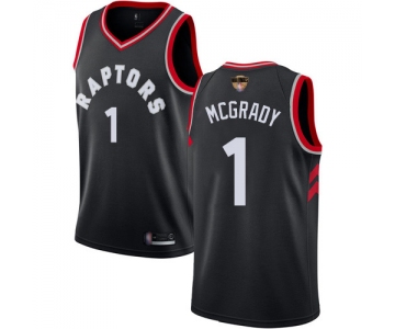 Raptors #1 Tracy Mcgrady Black 2019 Finals Bound Basketball Swingman Statement Edition Jersey