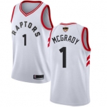 Raptors #1 Tracy Mcgrady White 2019 Finals Bound Basketball Swingman Association Edition Jersey