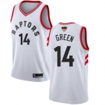 Raptors #14 Danny Green White 2019 Finals Bound Basketball Swingman Association Edition Jersey