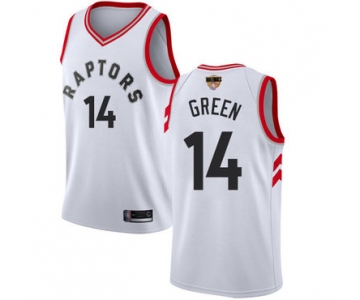 Raptors #14 Danny Green White 2019 Finals Bound Basketball Swingman Association Edition Jersey