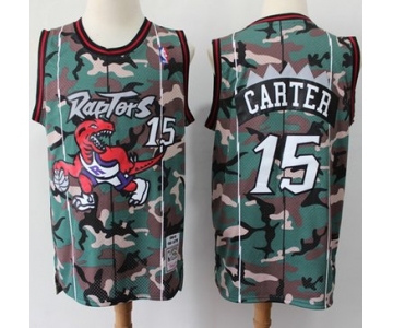 Raptors #15 Vince Carter Camo Basketball Swingman Jersey