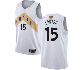 Raptors #15 Vince Carter White 2019 Finals Bound Basketball Swingman City Edition 2018-19 Jersey