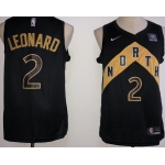 Raptors 2 Kawhi Leonard Black City Edition Nike Swingman Jersey