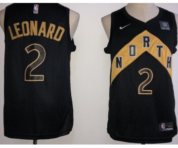 Raptors 2 Kawhi Leonard Black City Edition Nike Swingman Jersey