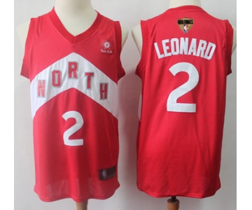Raptors #2 Kawhi Leonard Red 2019 Finals Bound Basketball Swingman Earned Edition Jersey