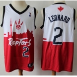 Raptors #2 Kawhi Leonard White Red Basketball Swingman City Edition Jersey