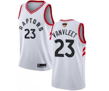 Raptors #23 Fred VanVleet White 2019 Finals Bound Basketball Swingman Association Edition Jersey