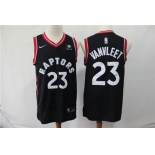 Raptors 23 Fred Vanvleet Black Nike Swingman Jersey