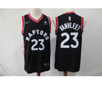Raptors 23 Fred Vanvleet Black Nike Swingman Jersey