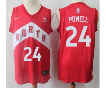 Raptors #24 Norman Powell Red Basketball Swingman Earned Edition Jersey