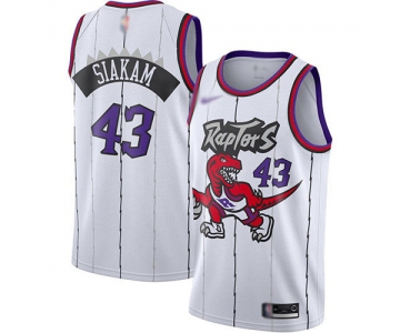 Raptors #43 Pascal Siakam White Basketball Swingman Hardwood Classics Jersey