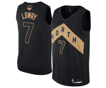 Raptors #7 Kyle Lowry Black 2019 Finals Bound Basketball Swingman City Edition Jersey