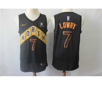 Raptors 7 Kyle Lowry Black City Edition Nike Swingman Jersey