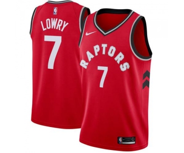 Raptors #7 Kyle Lowry Red Basketball Swingman Icon Edition Jersey
