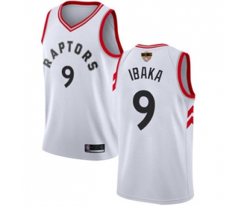 Raptors #9 Serge Ibaka White 2019 Finals Bound Basketball Swingman Association Edition Jersey