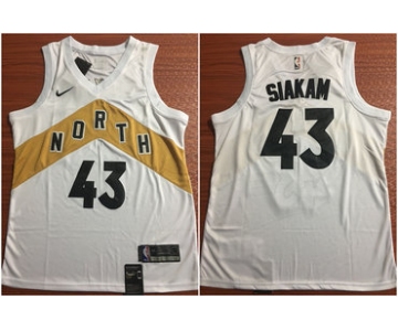 Toronto Raptors 43 Pascal Siakam White City Edition Nike Swingman Jersey