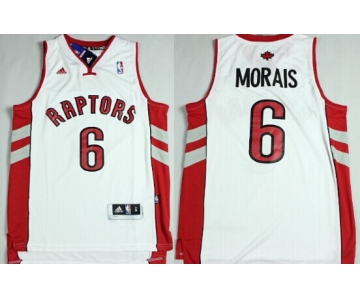 Toronto Raptors #6 Carlos Morais Revolution 30 Swingman White Jersey