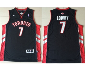 Toronto Raptors #7 Kyle Lowry Revolution 30 Swingman Black Jersey