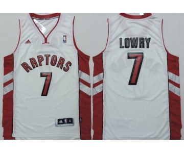 Toronto Raptors #7 Kyle Lowry Revolution 30 Swingman White Jersey