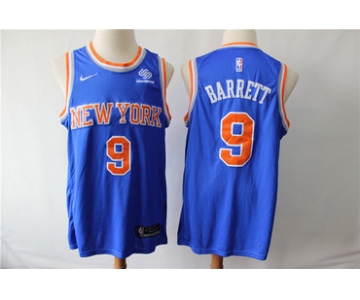 Knicks 9 R.J. Barrett Royal Nike Swingman Jersey