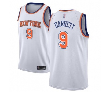 Knicks #9 R.J. Barrett White Basketball Swingman Statement Edition Jersey