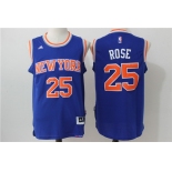 Men's New York Knicks #25 Derrick Rose Blue Revolution 30 Swingman Basketball Jersey