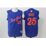 Men's New York Knicks #25 Derrick Rose adidas Royal Blue 2016 Christmas Day Stitched NBA Swingman Jersey