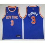 Men's New York Knicks #5 Tim Hardaway Jr Blue 2017-2018 Nike Icon Edition Swingman Jersey