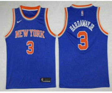 Men's New York Knicks #5 Tim Hardaway Jr Blue 2017-2018 Nike Icon Edition Swingman Jersey