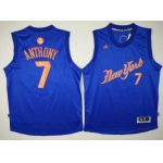 Men's New York Knicks #7 Carmelo Anthony Adidas Royal Blue 2016 Christmas Day Stitched NBA Swingman Jersey