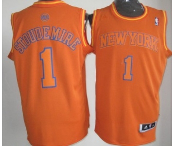 New York Knicks #1 Amare Stoudemire Revolution 30 Swingman Orange Big Color Jersey
