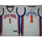 New York Knicks #1 Amare Stoudemire Revolution 30 Swingman White Jersey