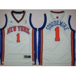 New York Knicks #1 Amare Stoudemire Revolution 30 Swingman White Jersey