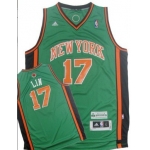 New York Knicks #17 Jeremy Lin Revolution 30 Swingman Green Jersey