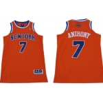 New York Knicks #7 Carmelo Anthony Revolution 30 Swingman 2013 Orange Jersey