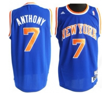 New York Knicks #7 Carmelo Anthony Revolution 30 Swingman Blue Jersey