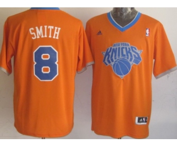 New York Knicks #8 J.R. Smith Revolution 30 Swingman 2013 Christmas Day Orange Jersey