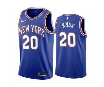 Nike Knicks #20 Kevin Knox Navy 2019-20 Statement Edition NBA Jersey