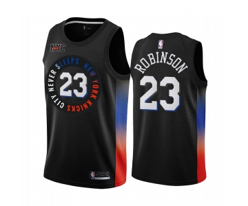 Nike Knicks #23 Mitchell Robinson Black NBA Swingman 2020-21 City Edition Jersey
