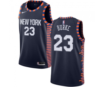 Nike Knicks #23 Trey Burke Navy NBA Swingman City Edition 2018-19 Jersey
