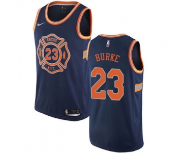 Nike New York Knicks #23 Trey Burke Navy NBA Swingman City Edition Jersey
