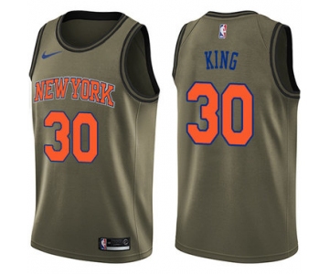 Nike New York Knicks #30 Bernard King Green Salute to Service NBA Swingman Jersey