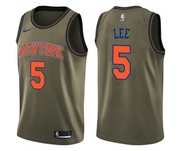 Nike New York Knicks #5 Courtney Lee Green Salute to Service NBA Swingman Jersey