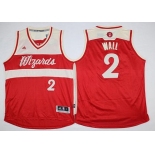Men's Washington Wizards #2 John Wall Revolution 30 Swingman 2015 Christmas Day Red Jersey
