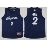 Men's Washington Wizards #2 John Wall adidas Navy Blue 2016 Christmas Day Stitched NBA Swingman Jersey