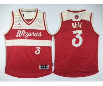 Men's Washington Wizards #3 Bradley Beal Revolution 30 Swingman 2015 Christmas Day Red Jersey