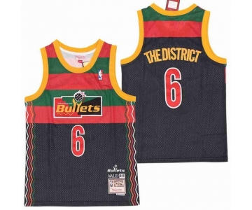 Men's Washington Wizards #6 The District Navy NBA Remix Jersey - Wale