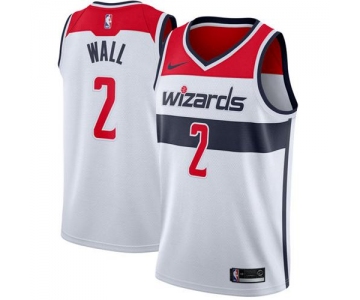 Nike Washington Wizards #2 John Wall White NBA Swingman Jersey