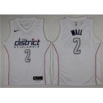 Nike Wizards #2 John Wall White City Edition Swingman Jersey