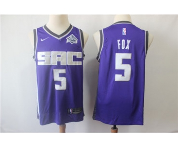 Kings 5 De'Aaron Fox Purple Nike Swingman Jersey